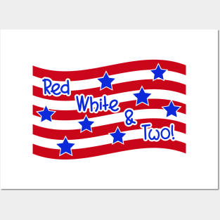 Red White and Two Posters and Art